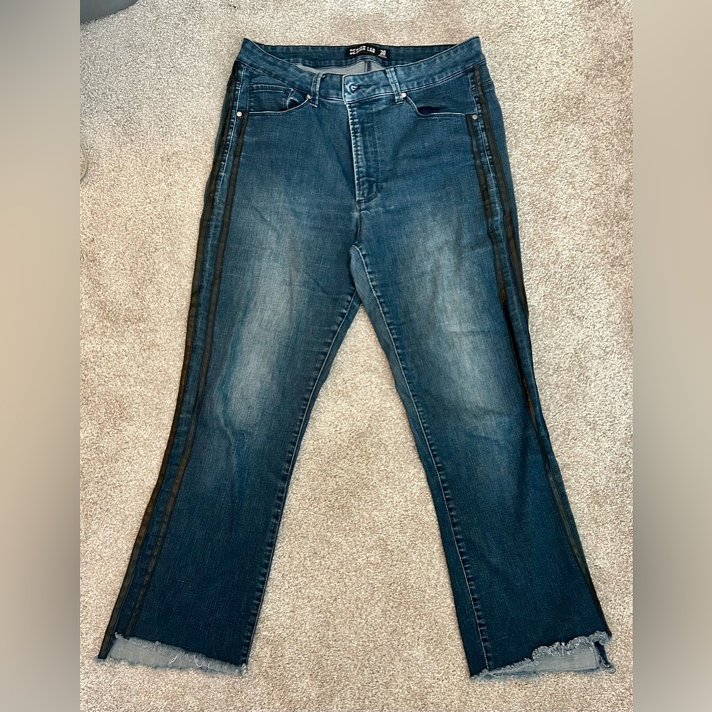 Design Lab Dark Blue Cropped Jeans
